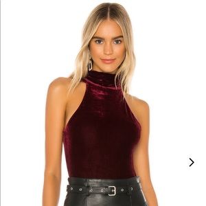 Ellen bodysuit in wine red by lovers and friends